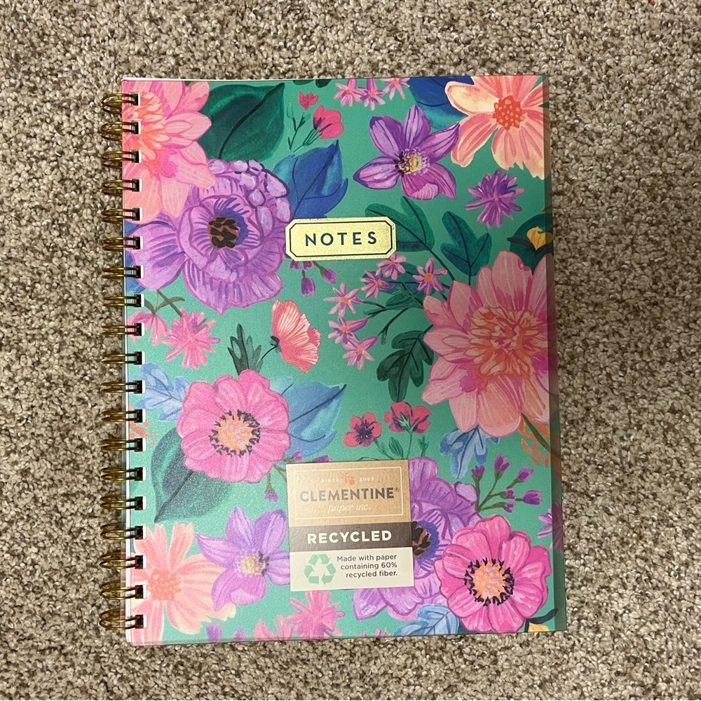 Clementine New Floral Spiral Notebook